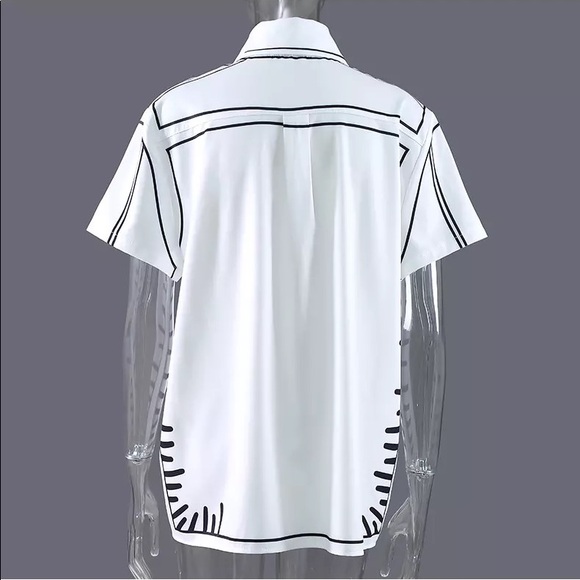 Black & White Button-Up - Picture 4 of 14